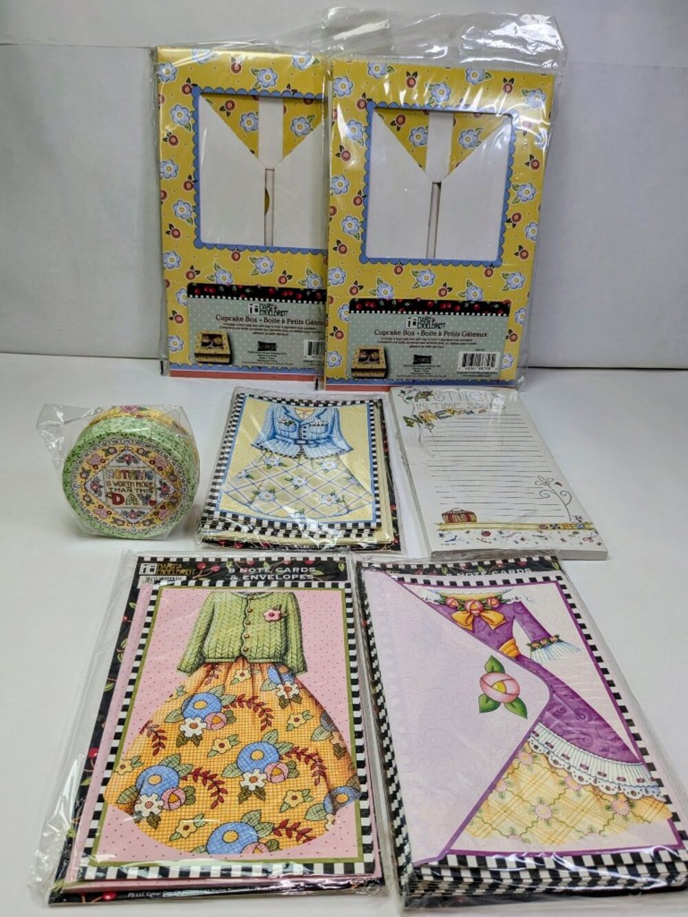 Rare VTG Mary Engelbreit Sewing & Fashion Lot Note Cards, Notepad Stationary